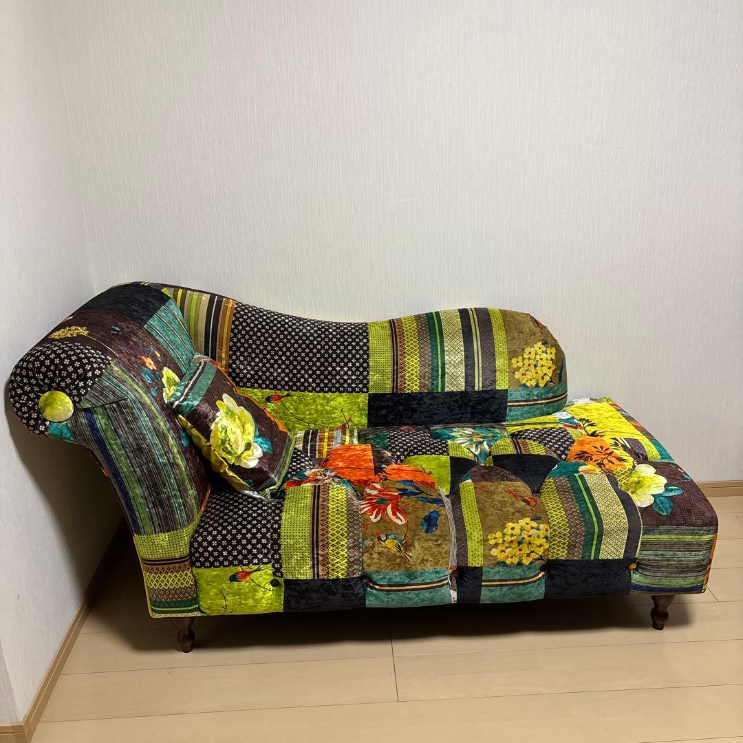 なかやん様専用フローラルパターン グレー 1人掛けソファの通販はau