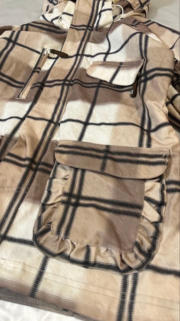 美品　mistral スノボウェア　レディースM 上下セット　茶系　天然ボア付