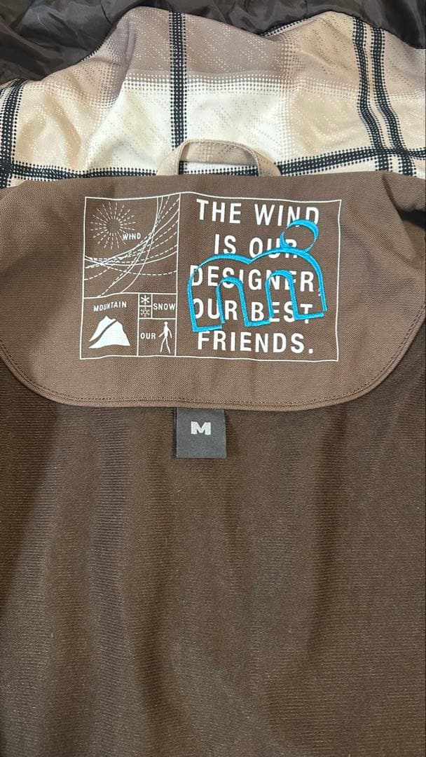 美品　mistral スノボウェア　レディースM 上下セット　茶系　天然ボア付