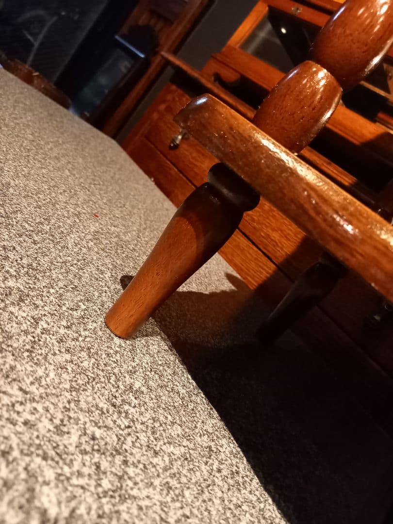 1970's コロニアル チーク 無垢材 ボビン レッグス 3段 サイド ラック