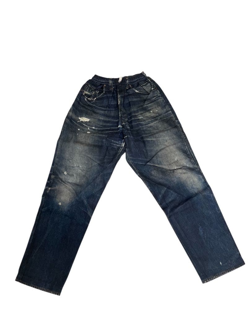 US三軒茶屋fake vintage denim easy pants