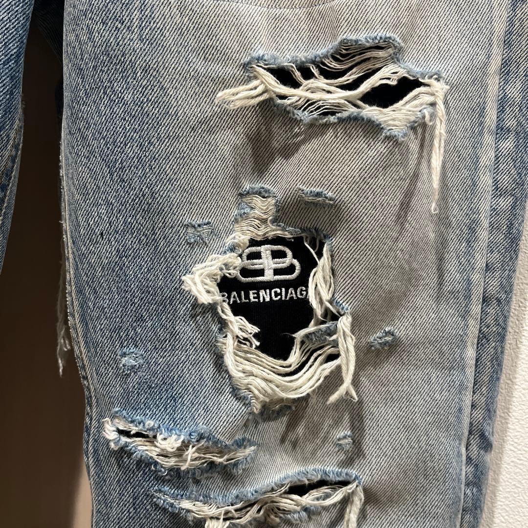 パンツ BALENCIAGA 20WINTER Regular Ripped Denim