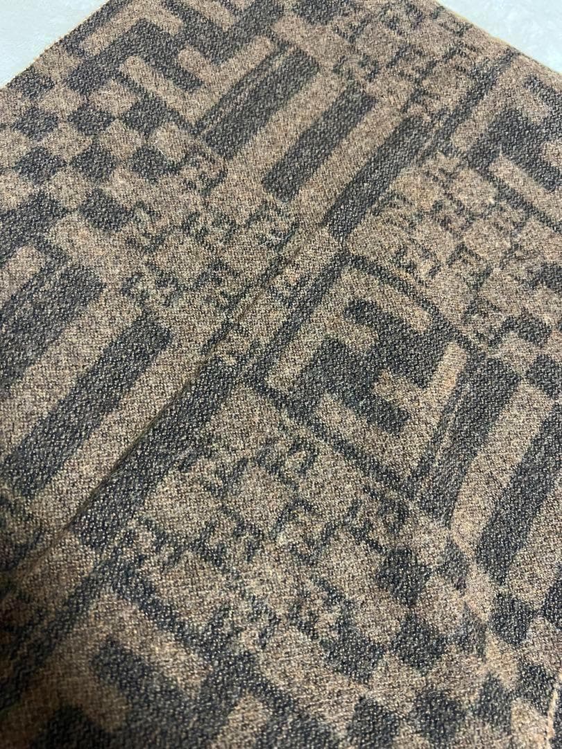 FENDI ウールマフラー ブラウン やや訳あり