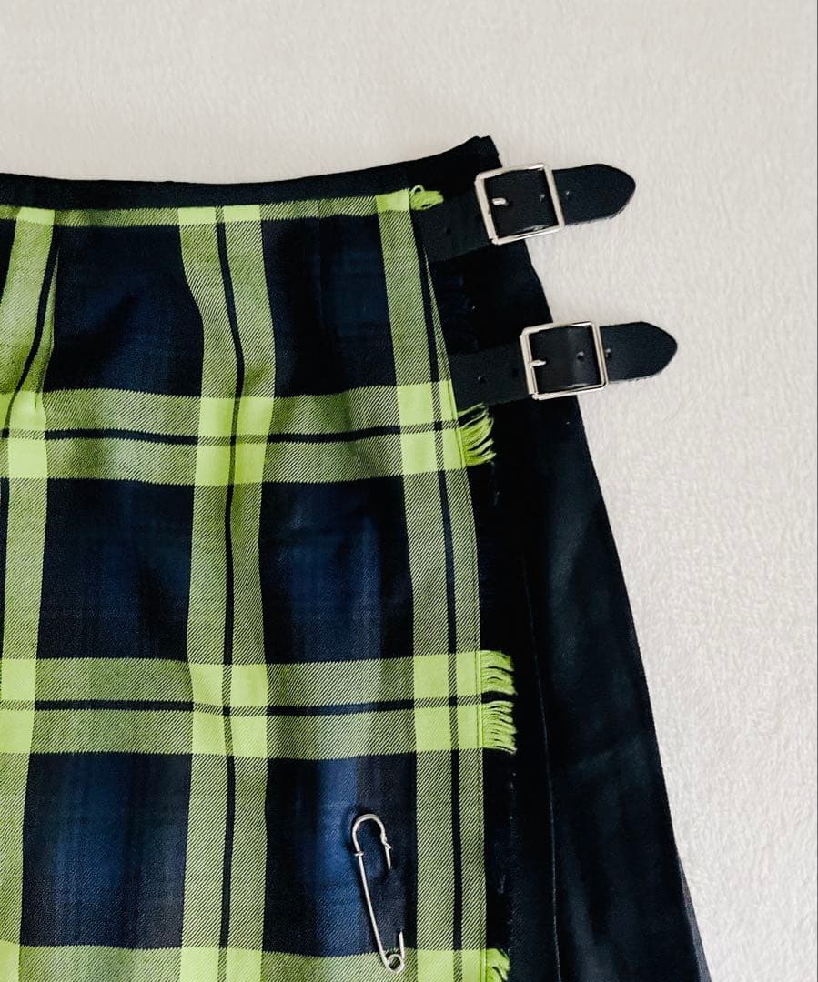 美品☆O’NEIL OF DUBLIN キルトスカート ロング ウール チェック