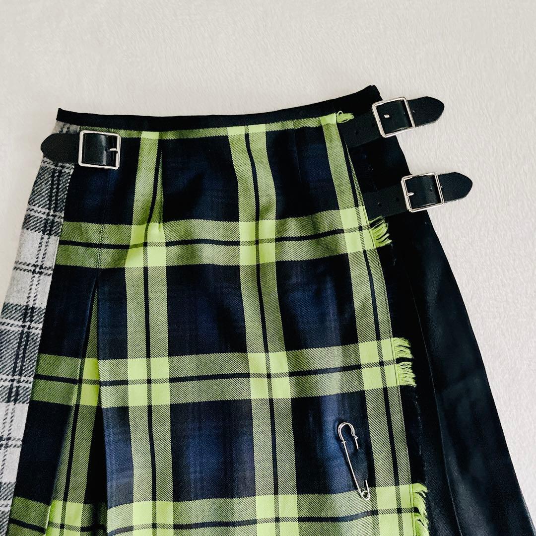 美品☆O’NEIL OF DUBLIN キルトスカート ロング ウール チェック