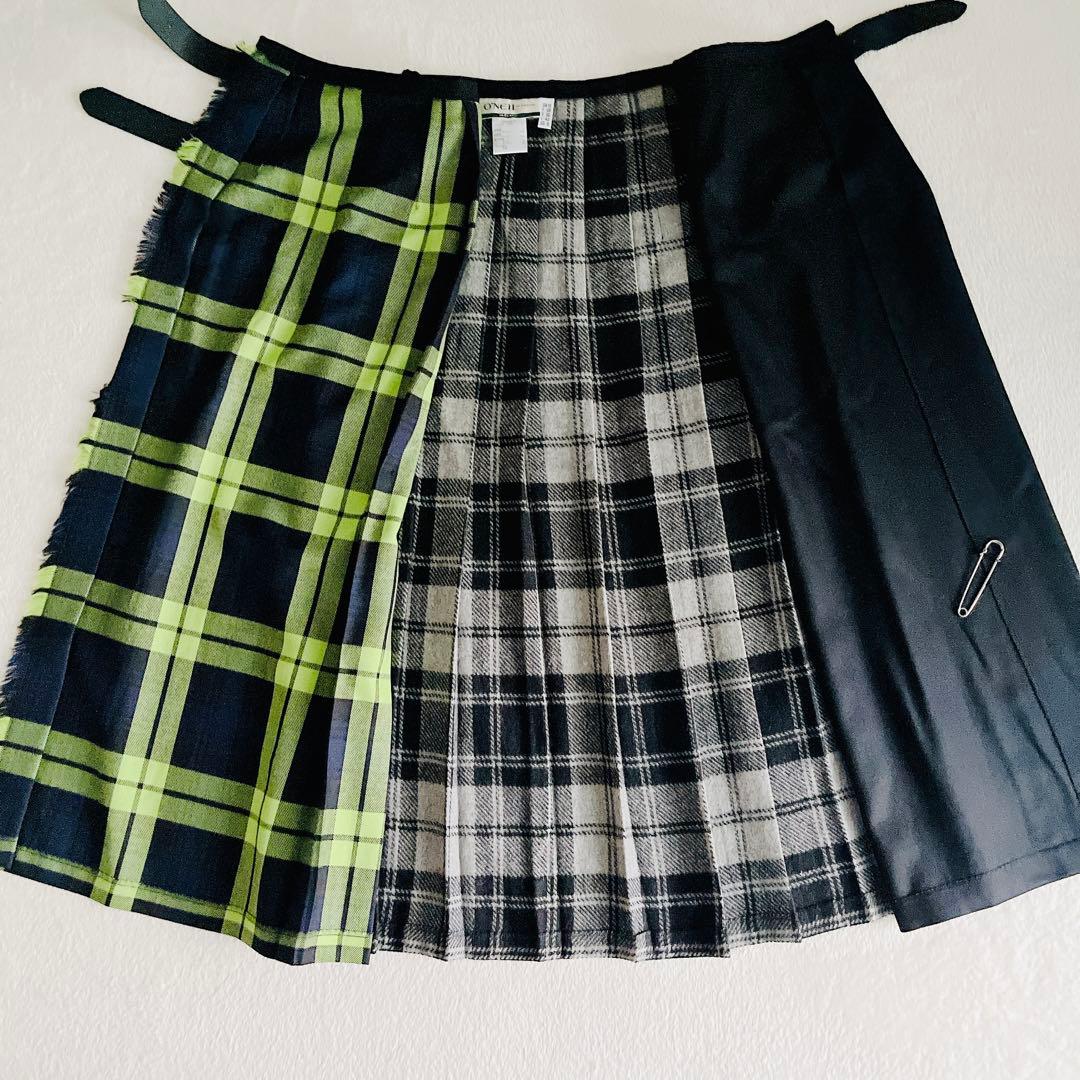 美品☆O’NEIL OF DUBLIN キルトスカート ロング ウール チェック