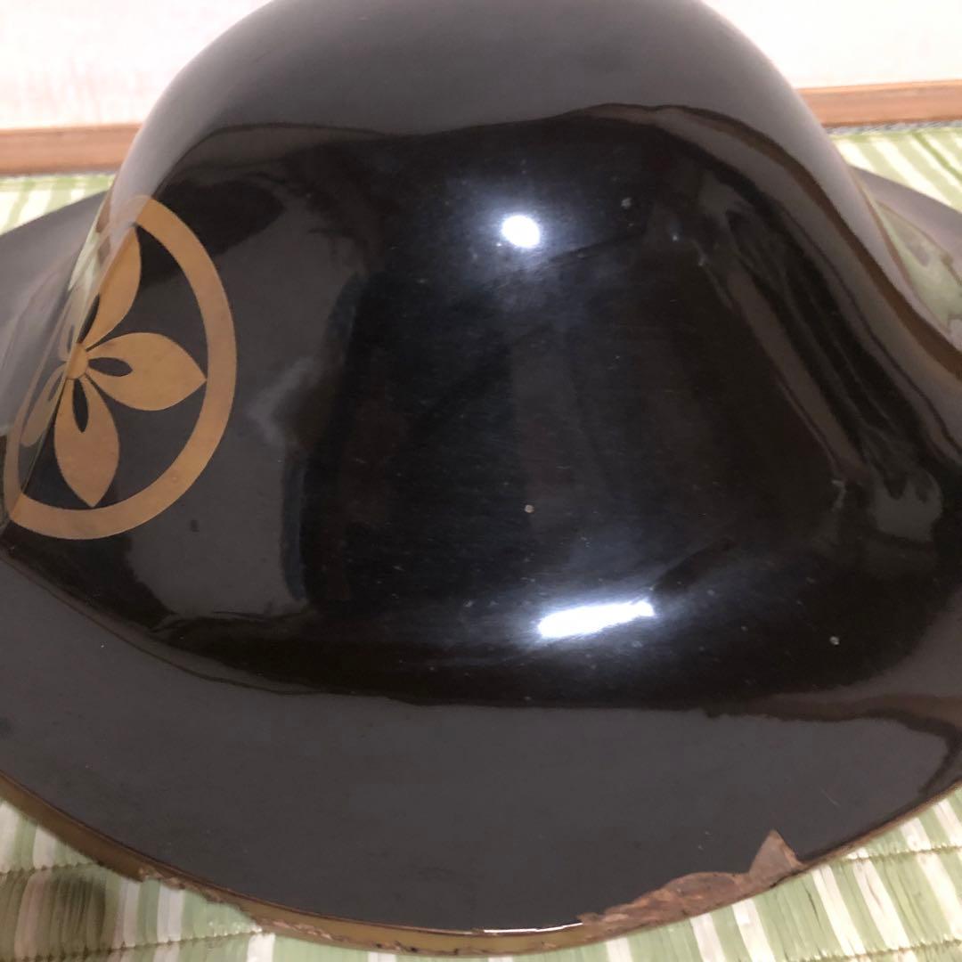 かず様用　陣笠　サムライ　武具　帽子　戦国　家紋　工芸品　骨董品