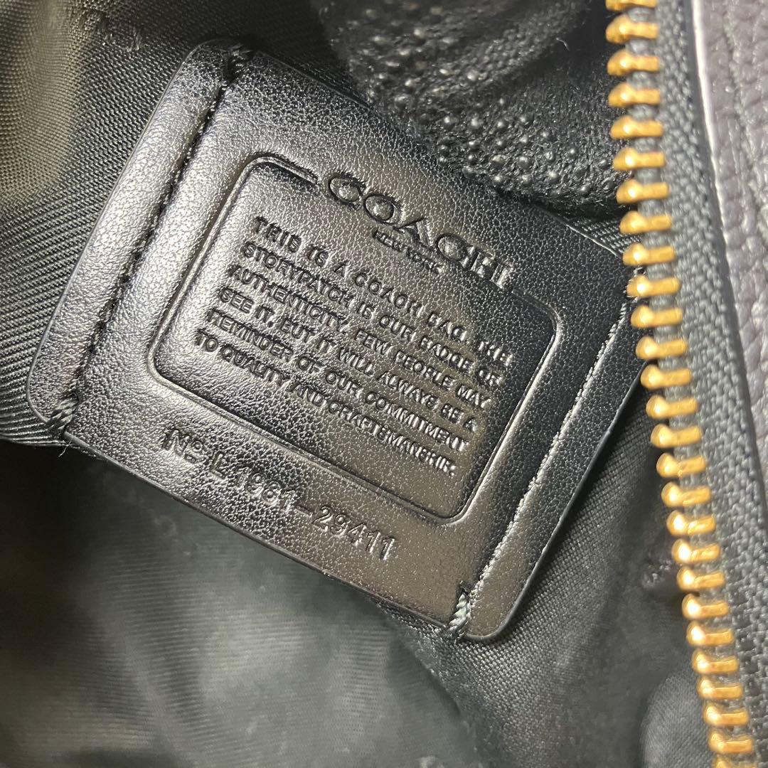 美品✨コーチ カメラバッグ シボ革 チェーン ゴールド金具 ショルダーバッグ 黒