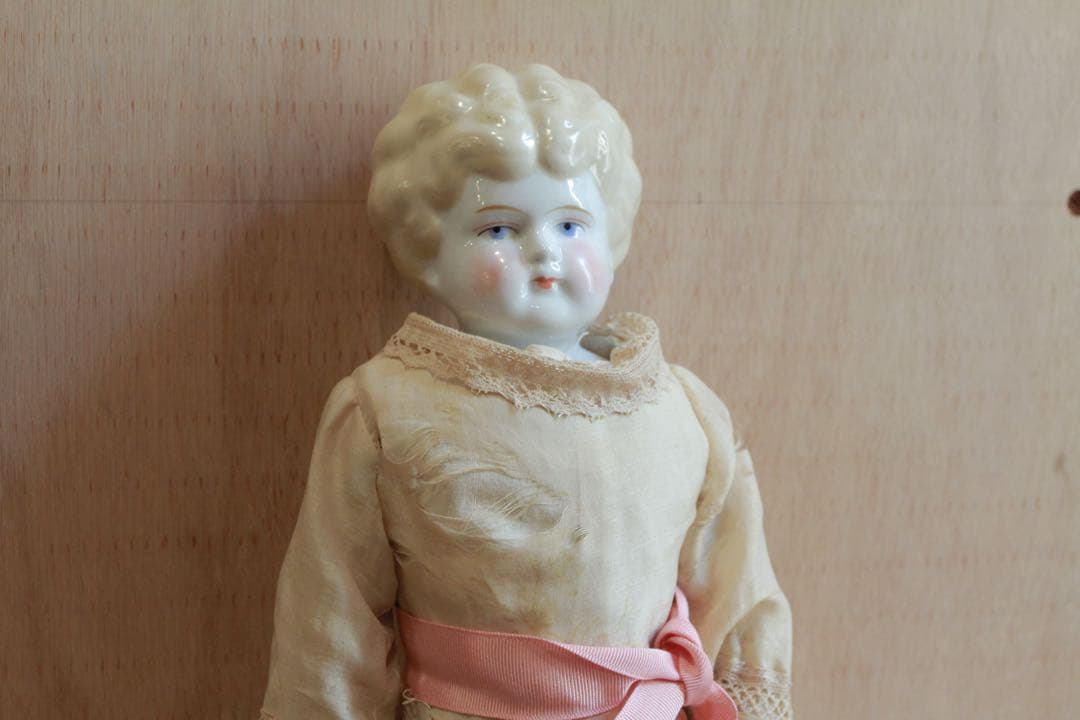 アンティーク　ブロンド　チャイナヘッドドール　ビスクドール￼