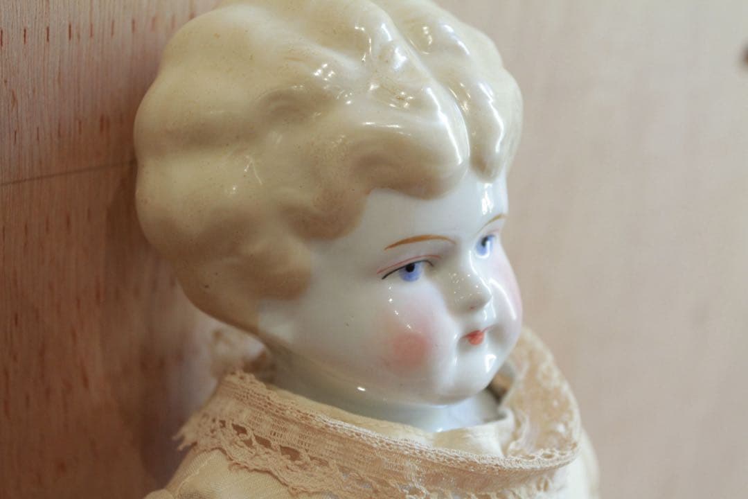 アンティーク　ブロンド　チャイナヘッドドール　ビスクドール￼