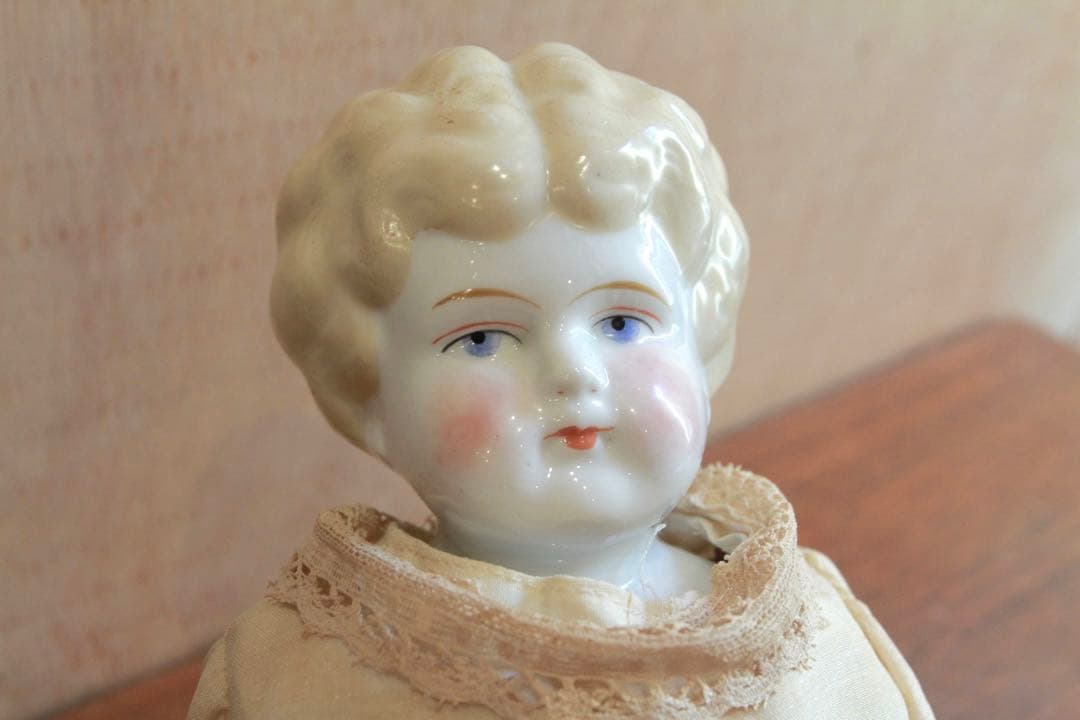 アンティーク　ブロンド　チャイナヘッドドール　ビスクドール￼