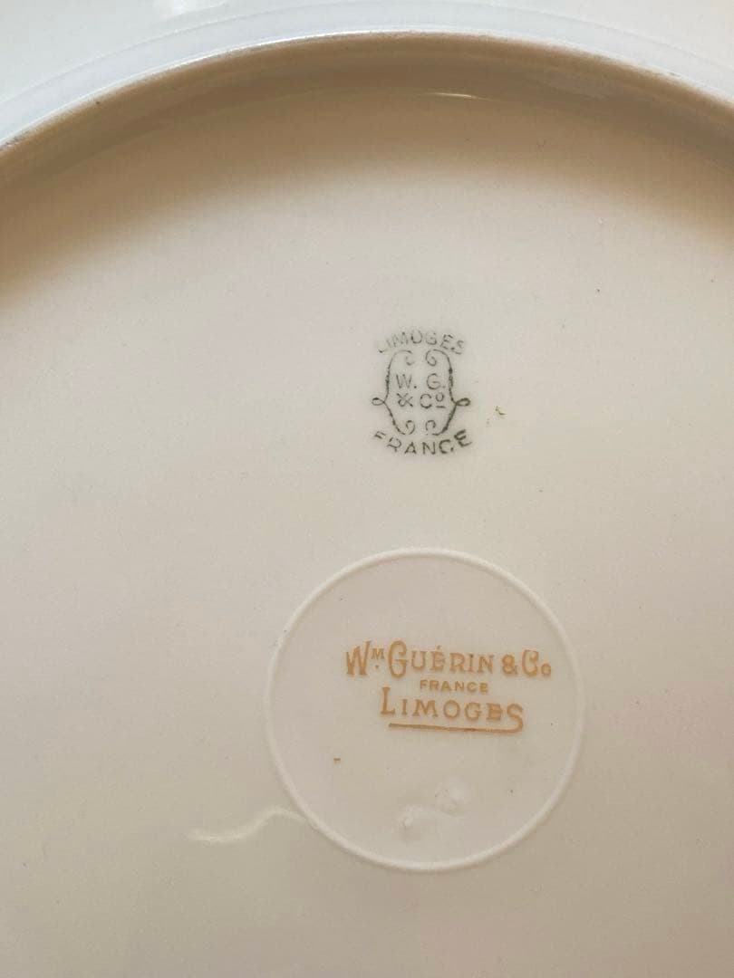 ゲラン／リモージュ】22金彩 アシッドゴールド／皿 プレート 4枚