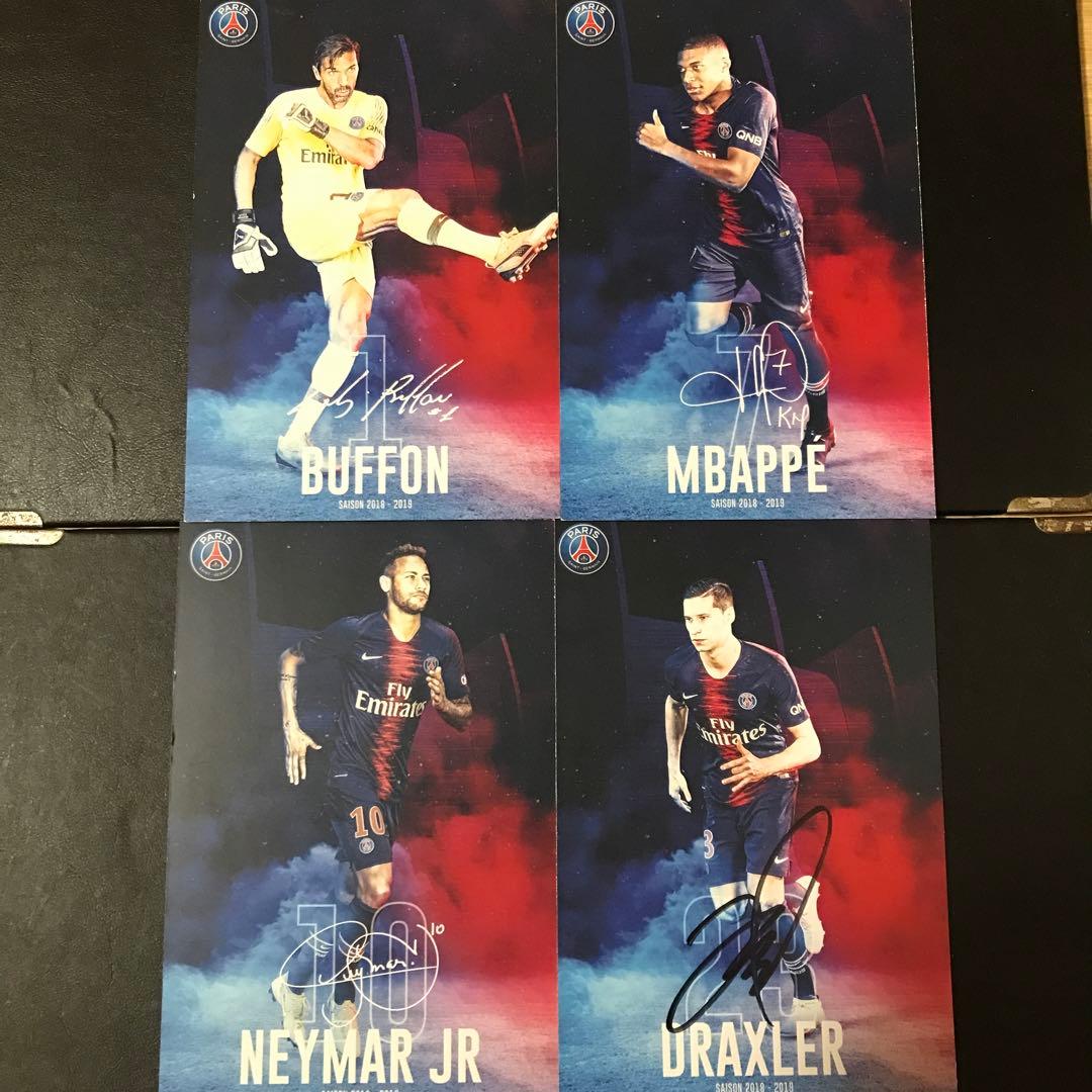 PSG クラブカード 60枚！ エムバペ ネイマール オートグラフ サイン無