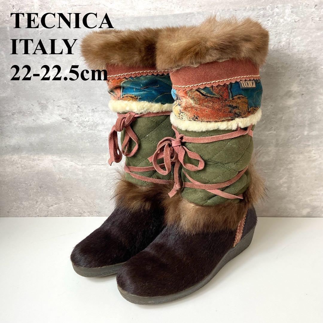 未使用級♡TECNICA(テクニカ)ファーブーツ イタリア 22.5cm - メルカリ