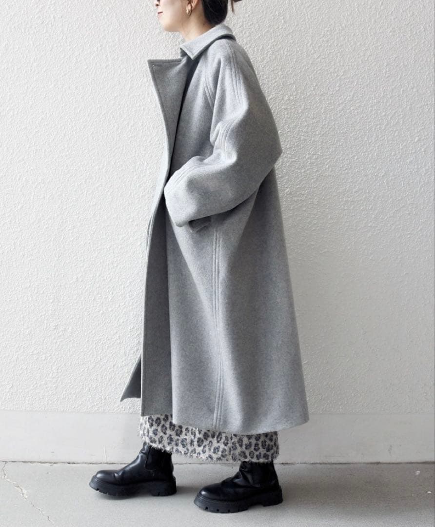 【未使用】SHIPS any バルマカーンコクーンコート 25AW