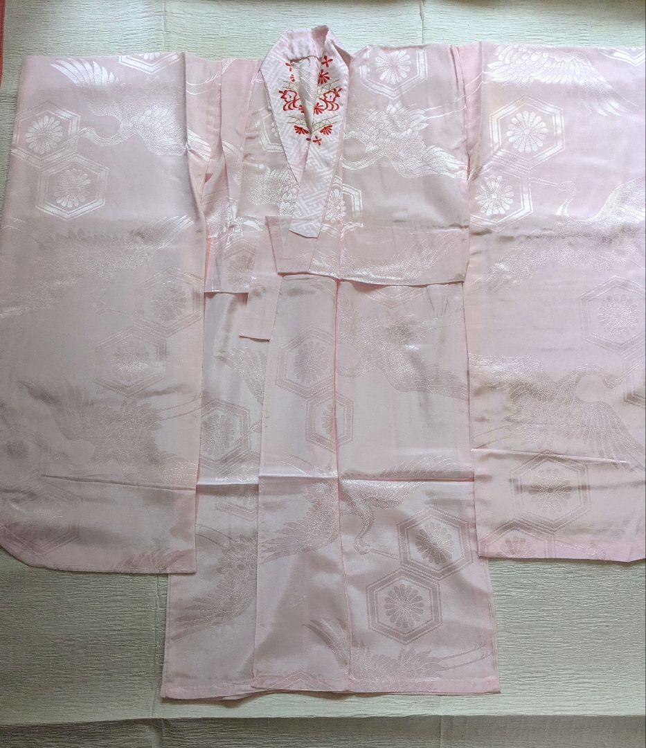 七五三 着物セット はこせこセット7歳子供用 花柄山吹レトロモダンフルセット