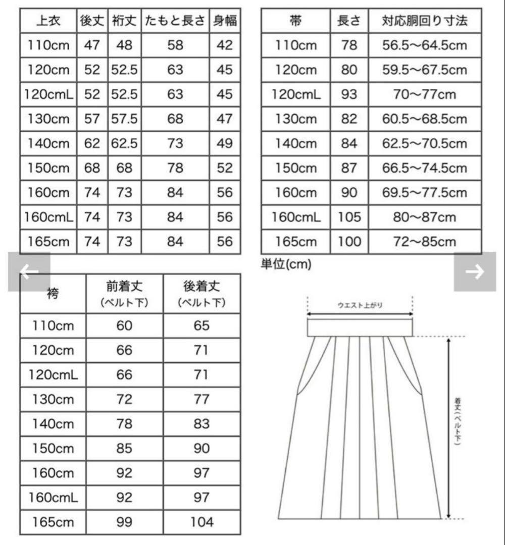 キャサリンコテージ　袴　160 長襦袢　髪飾りセット