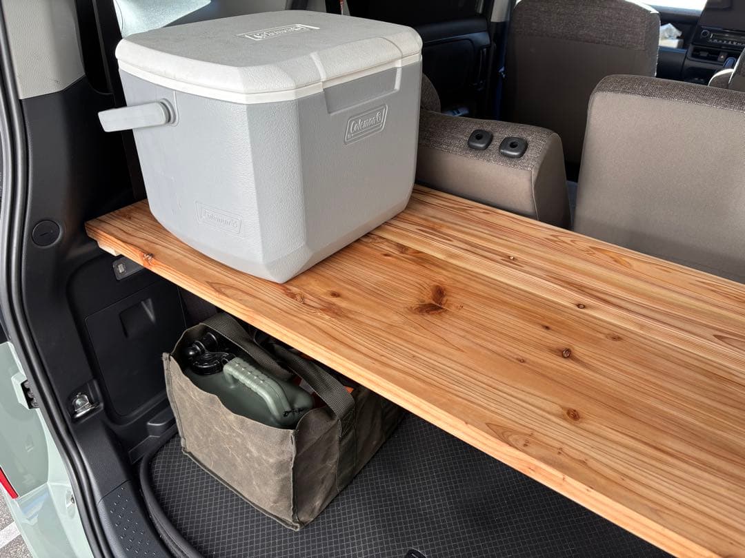 【新作】新型シエンタ10系専用 杉無垢板　ラゲージボード　蜜蝋Wax加工