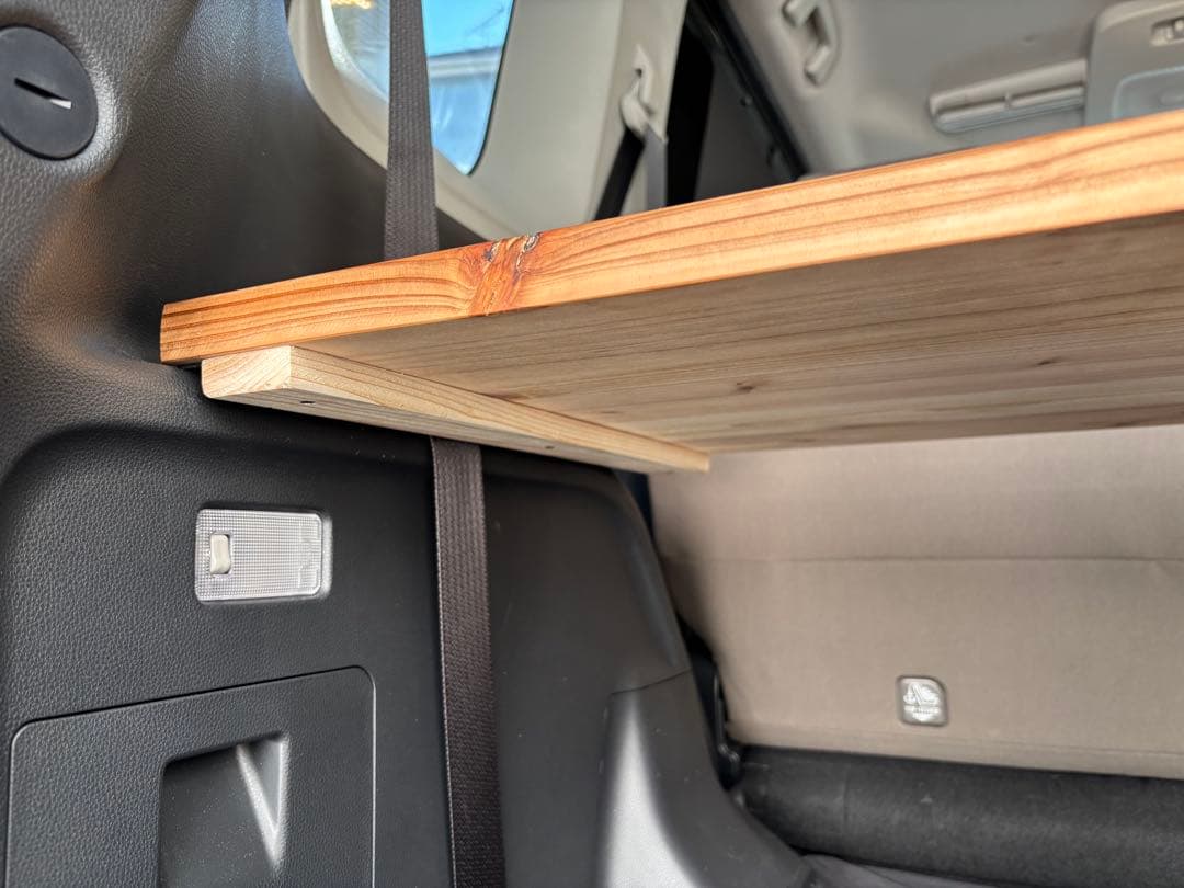 【新作】新型シエンタ10系専用 杉無垢板　ラゲージボード　蜜蝋Wax加工