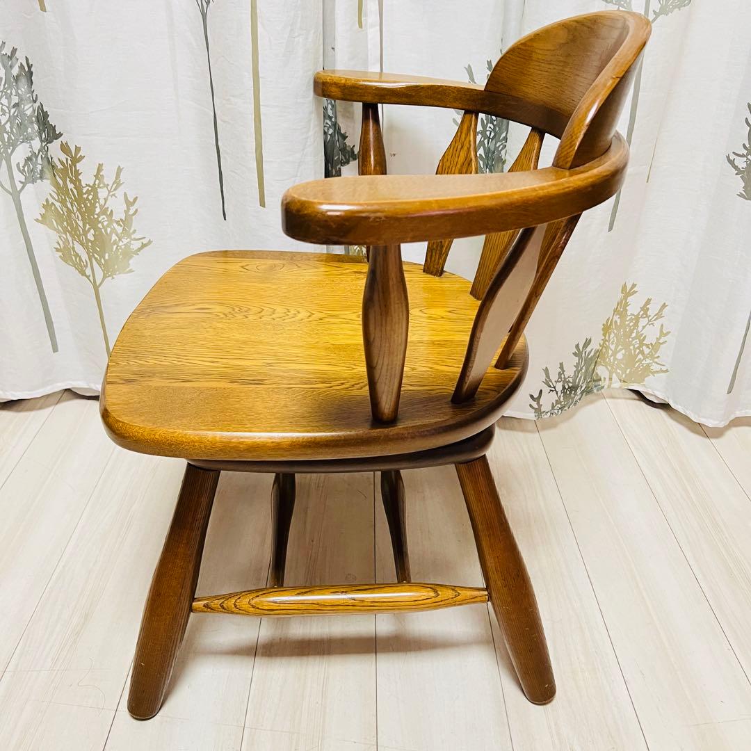 WINDS 太平 飛騨家具 ウィンザーチェア 回転椅子 ナラ材　D