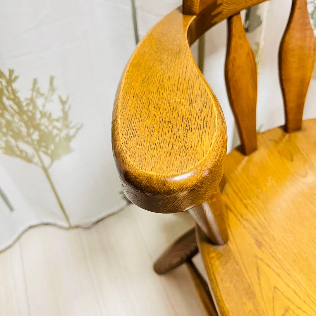 WINDS 太平 飛騨家具 ウィンザーチェア 回転椅子 ナラ材　D