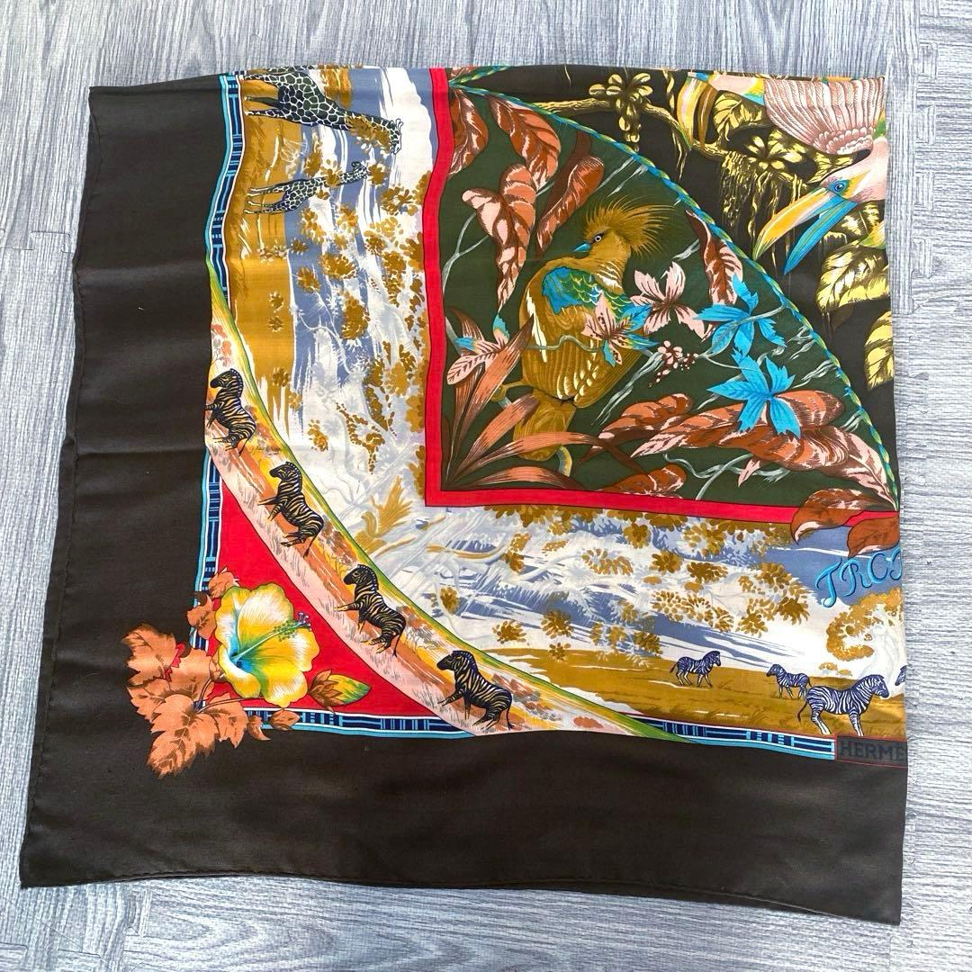 HERMES スカーフ　ショール　カレジェアン　カレ140 大判　動物　カシシル
