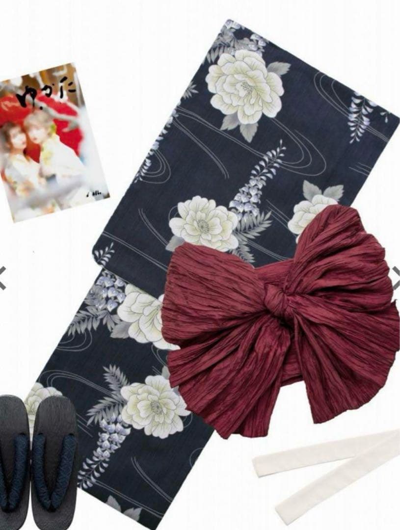 【新品】dita 浴衣 凪の藤ながれ ゆかた