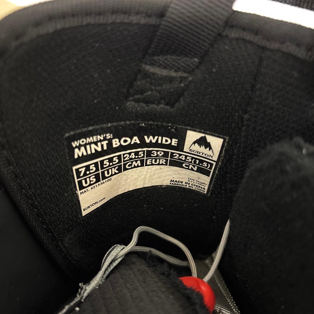 BURTON バートンブーツ MINT BOA WIDE 24.5cm ミント