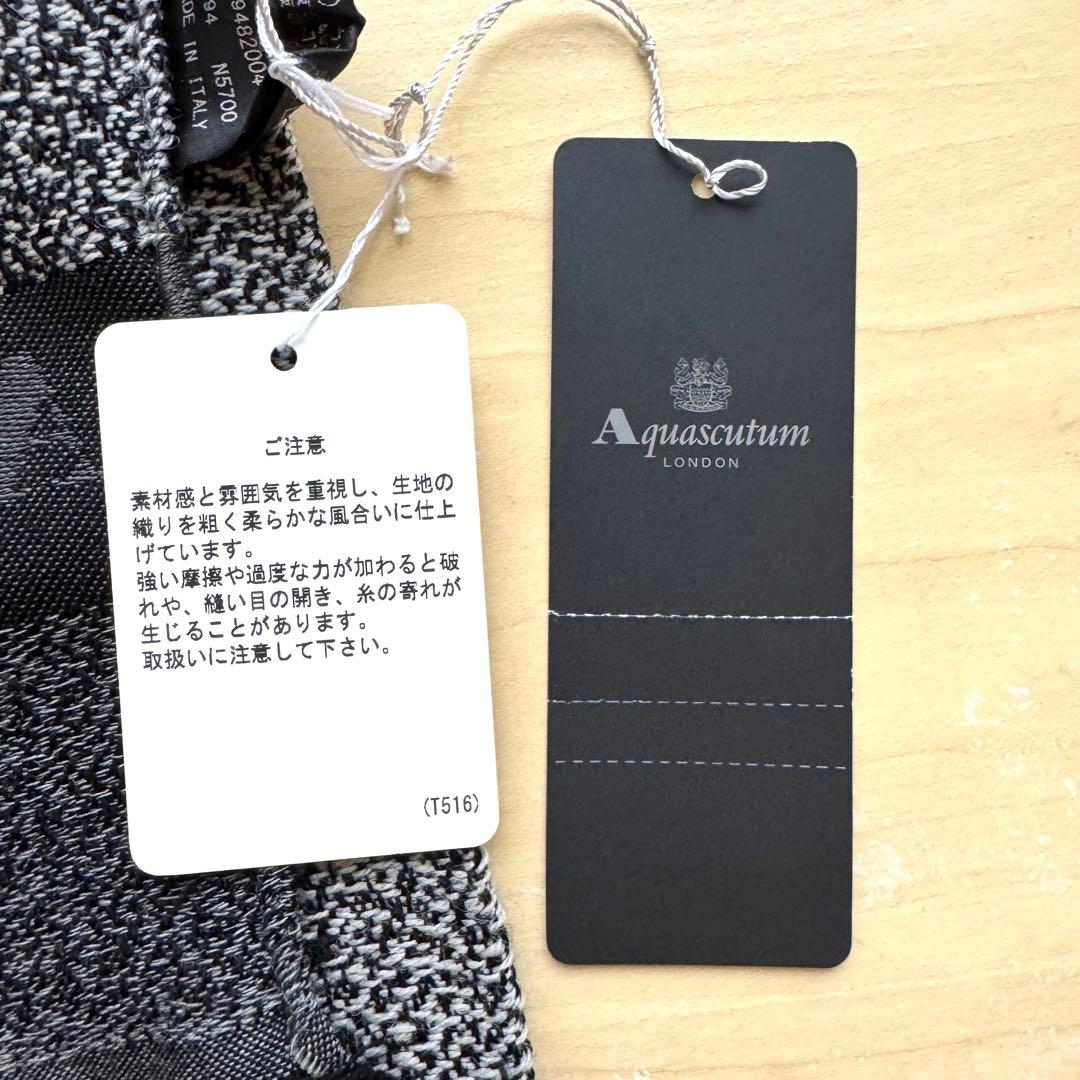 ★新品タグ付き★アクアスキュータム　メンズ　マフラー　ウール　シルク　イタリア製