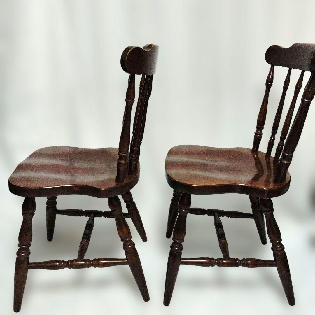 アンティーク　飛騨産業　 ウィンザーチェア　キツツキマーク　2脚セット