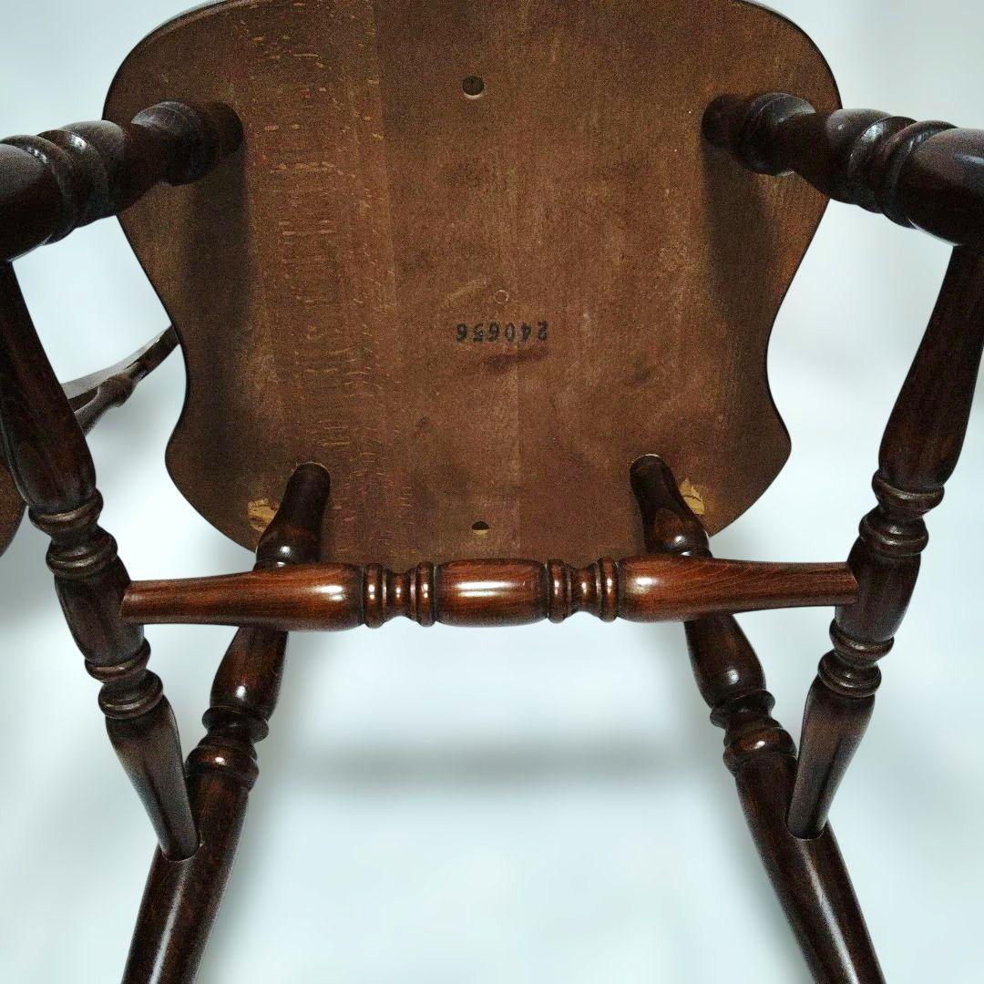 アンティーク　飛騨産業　 ウィンザーチェア　キツツキマーク　2脚セット