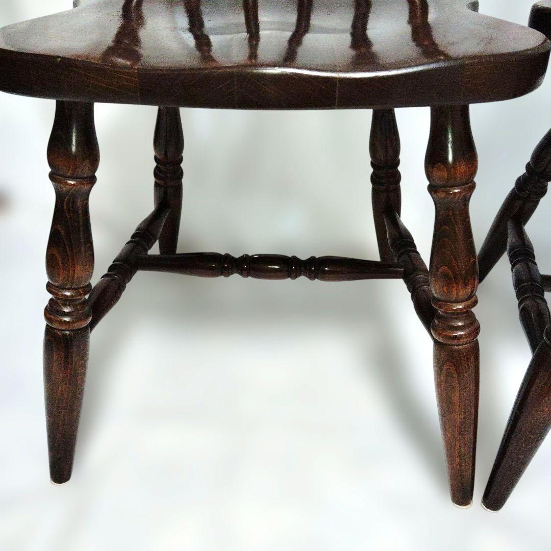 アンティーク　飛騨産業　 ウィンザーチェア　キツツキマーク　2脚セット