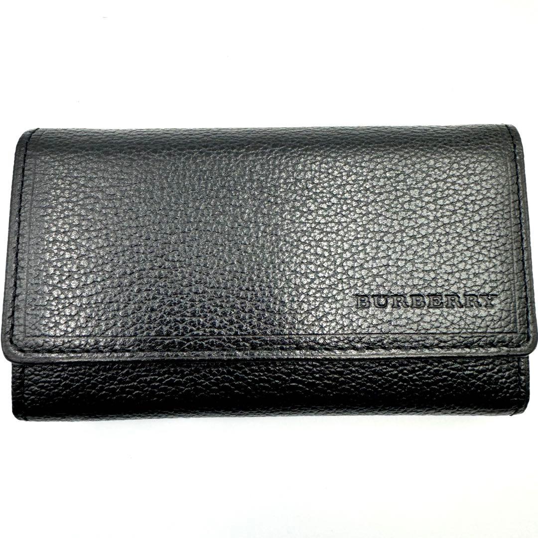 未使用品✨BURBERRY 5連キーケース　レザー　ブラック