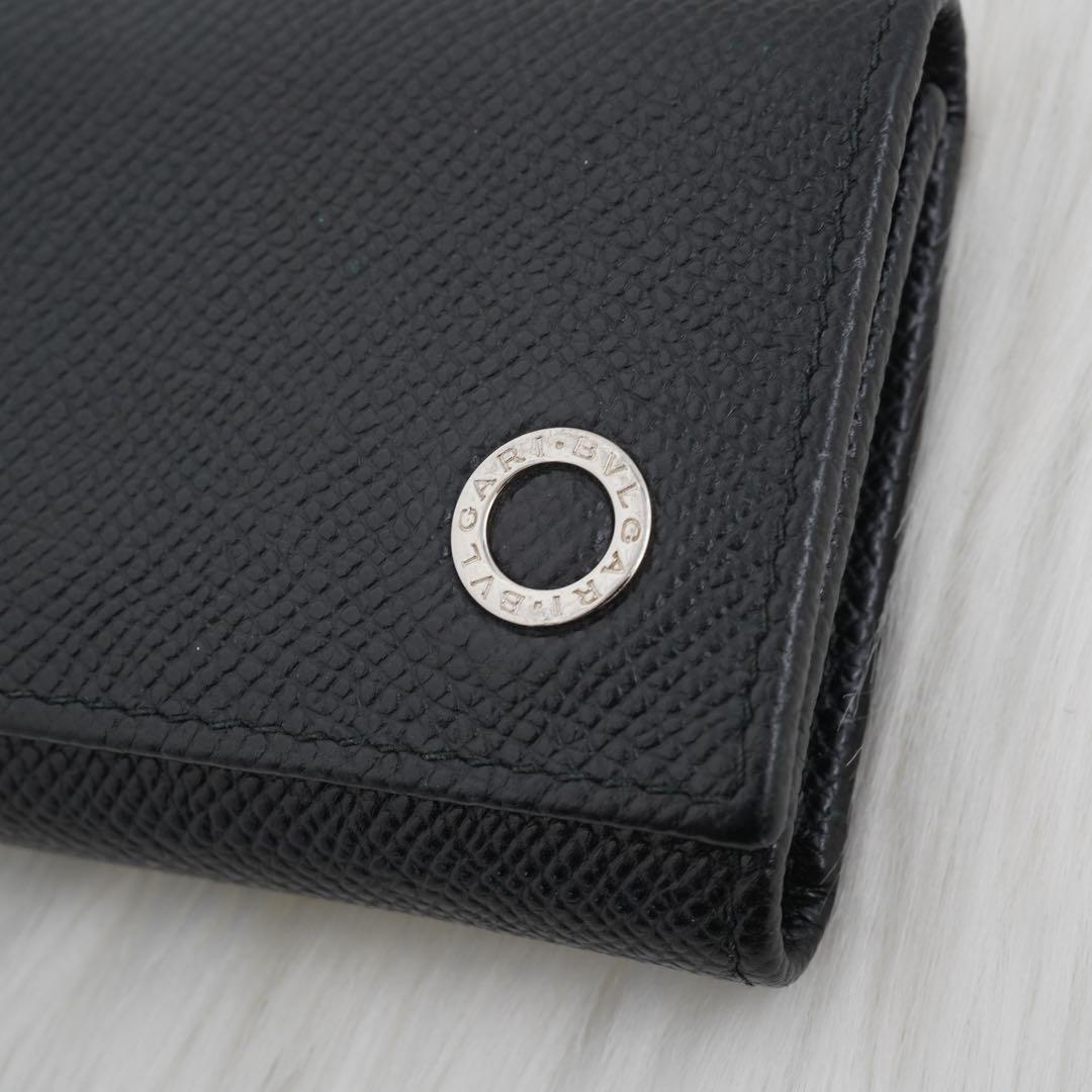 ほぼ未使用品　箱付き　BVLGARI ブルガリ　キーケース　金具　ブラック