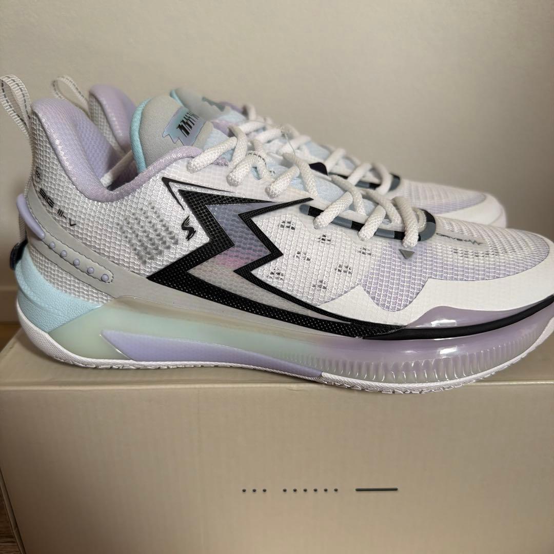 新品✨361°バスケシューズ25cm 白/青 箱付