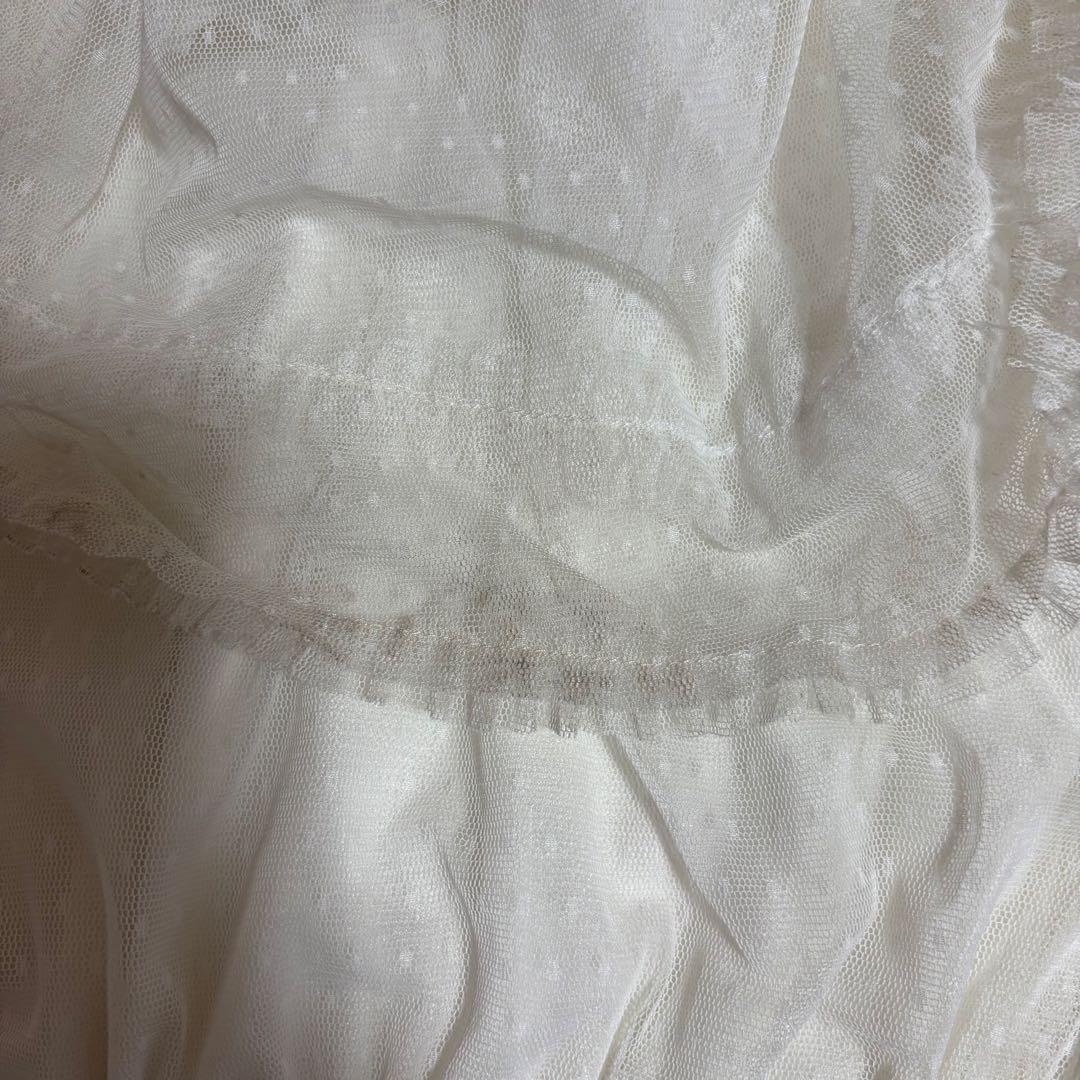 COCO DEAL ドットチュールティアードフレア