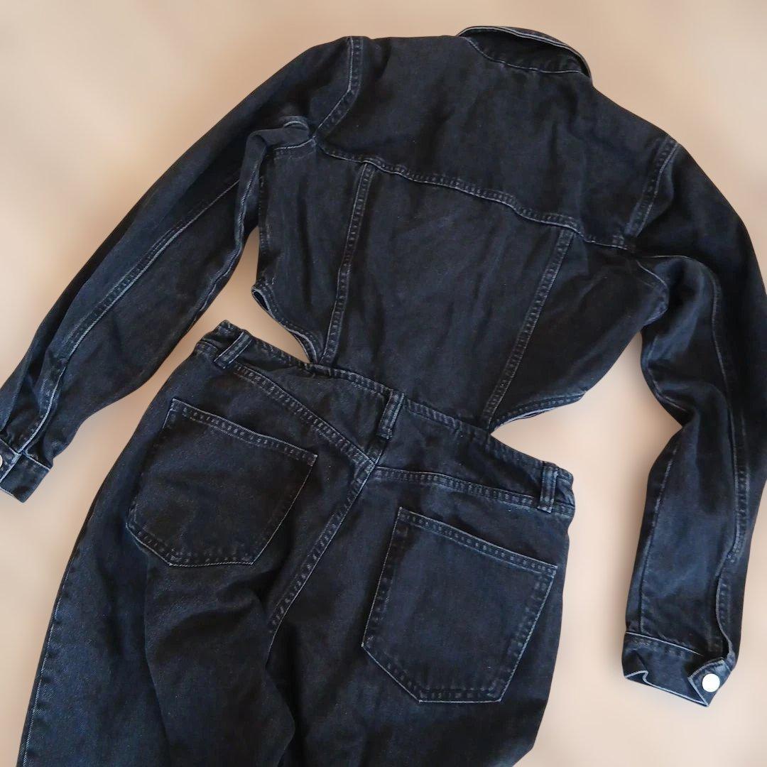 ZARA ダークブルー オールインワン