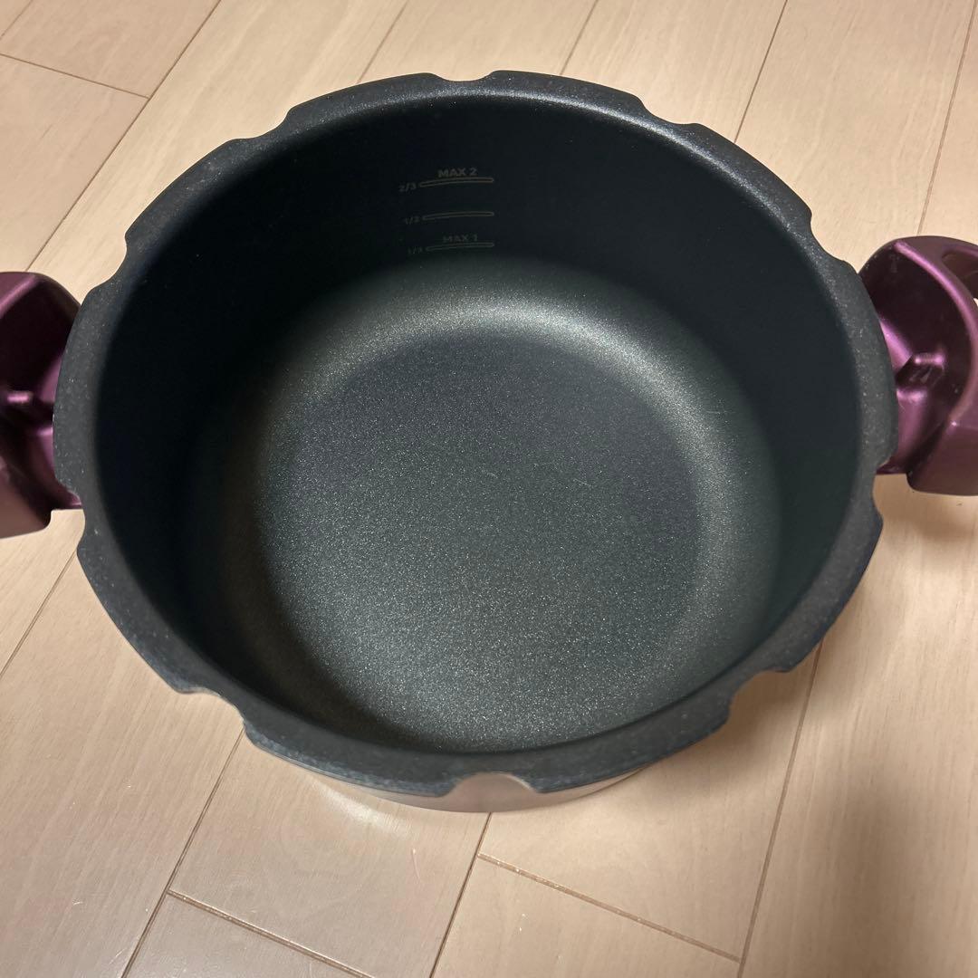 ティファール　2in1 圧力鍋 クリプソ　ミニットデュオ　パープル　5.2L