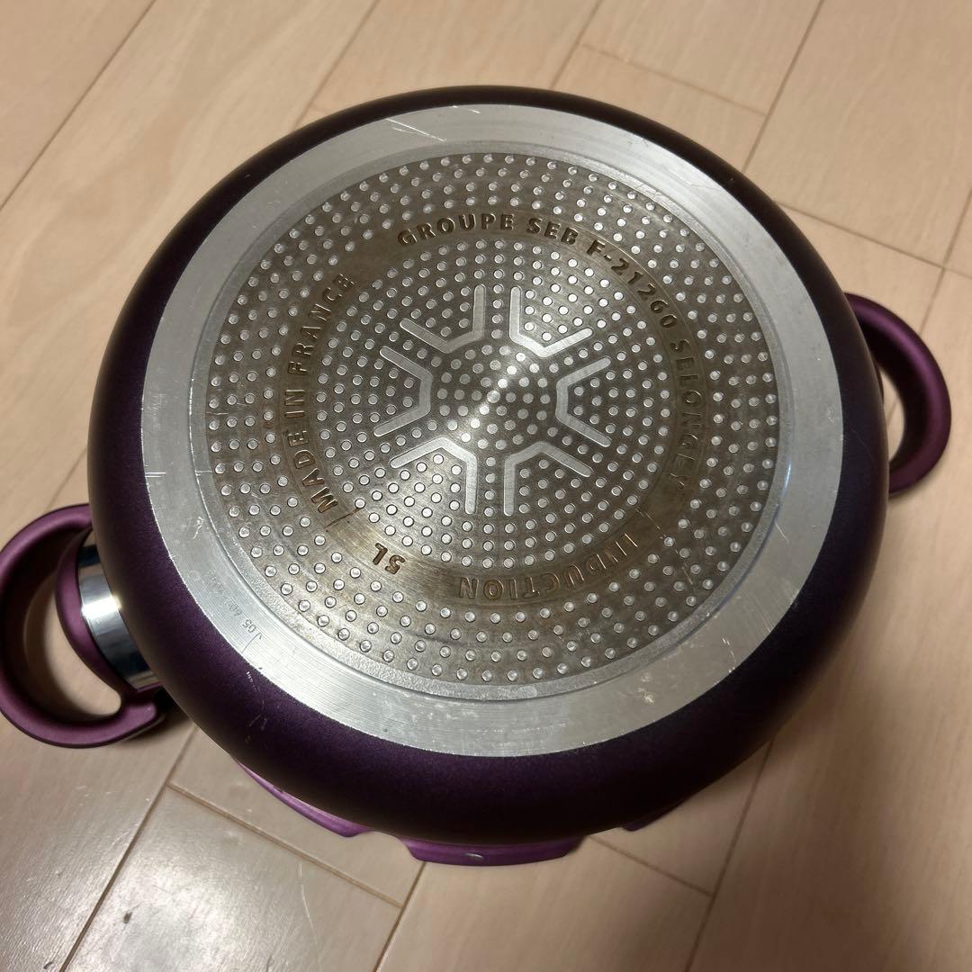 ティファール　2in1 圧力鍋 クリプソ　ミニットデュオ　パープル　5.2L