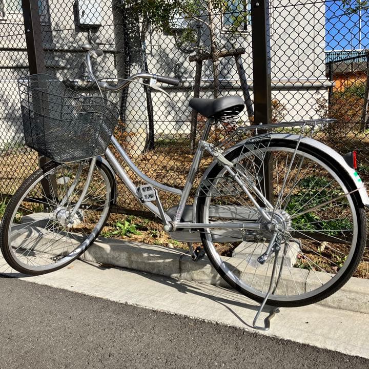 上尾工業 ママチャリ シルバー 引き取り限定 - メルカリ