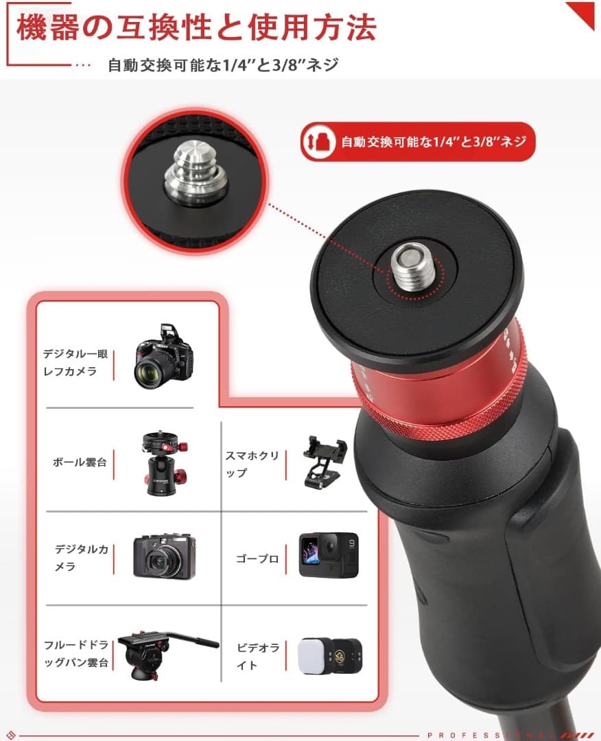 IFOOTAGE Cobra 3 Strike A150S-Ⅲワンタッチ昇降一脚