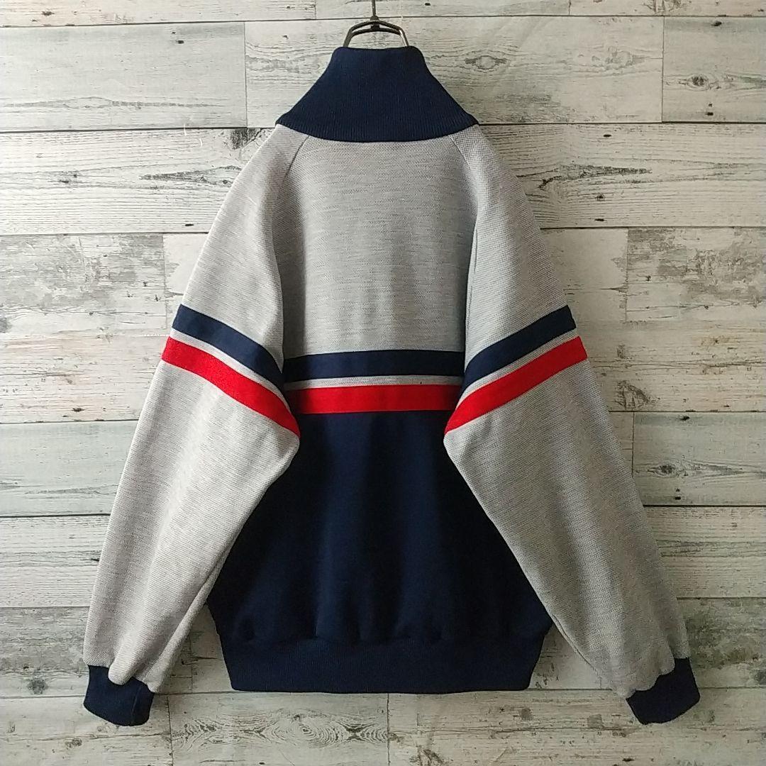 超希少☆西ドイツ アディダス 刺繍ロゴ トラックジャケット デサント 80s L