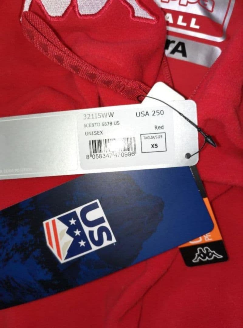 新品タグ付き Kappa USA Ski Team Model