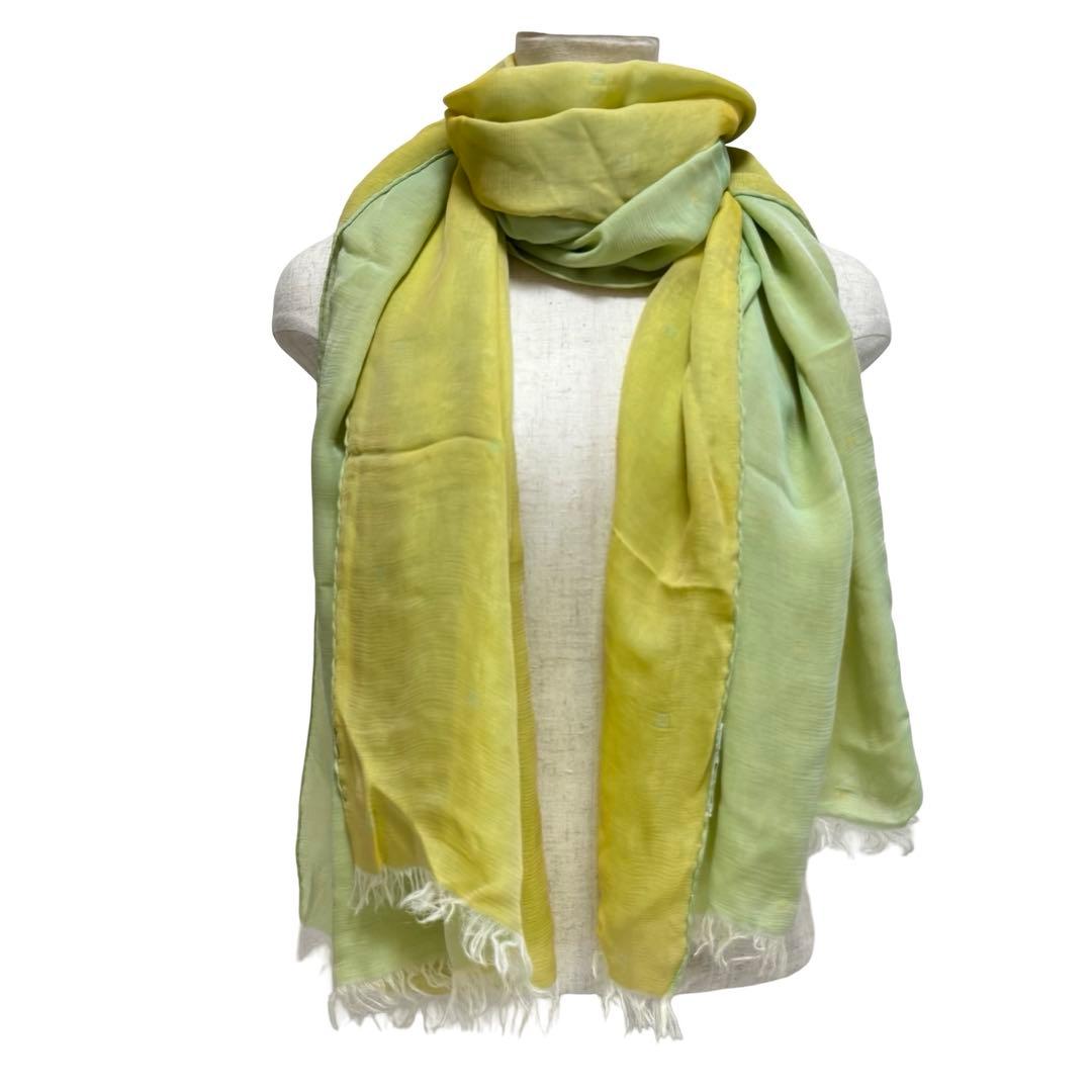 HERMES エルメス シルク フリンジ ストール ショール 無地 レディース