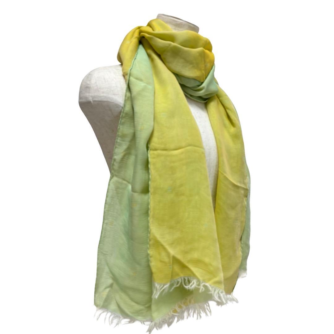 HERMES エルメス シルク フリンジ ストール ショール 無地 レディース