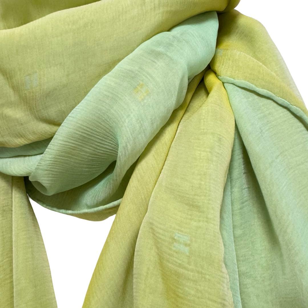 HERMES エルメス シルク フリンジ ストール ショール 無地 レディース