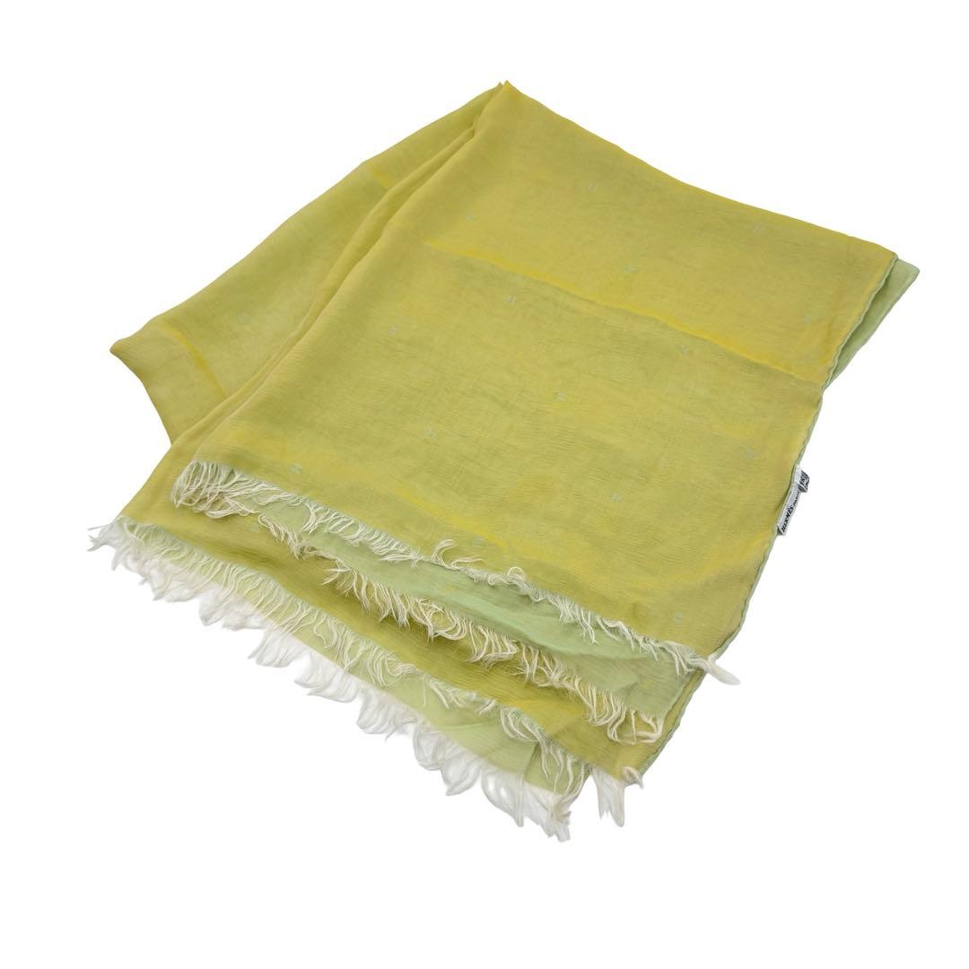 HERMES エルメス シルク フリンジ ストール ショール 無地 レディース