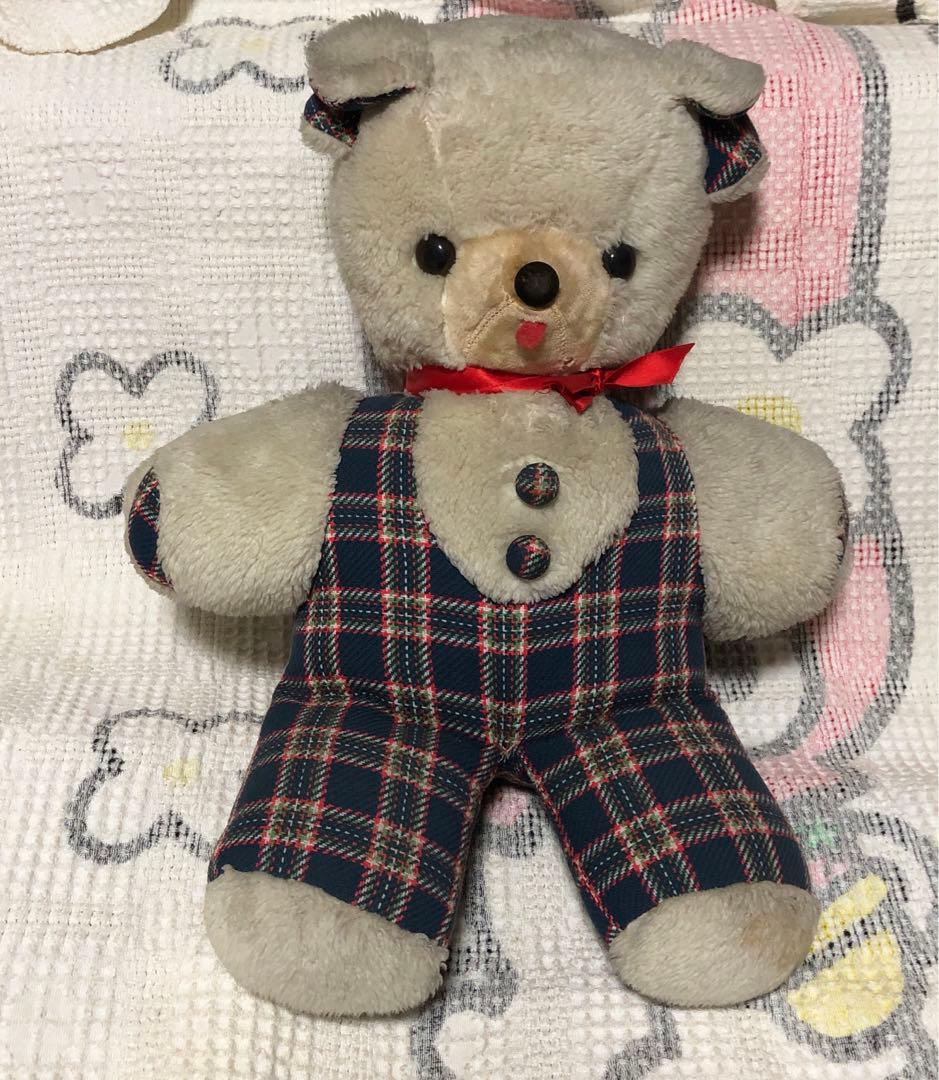 昭和レトロ ヴィンテージ クマ ぬいぐるみ メーカー名不明 穴あき有り