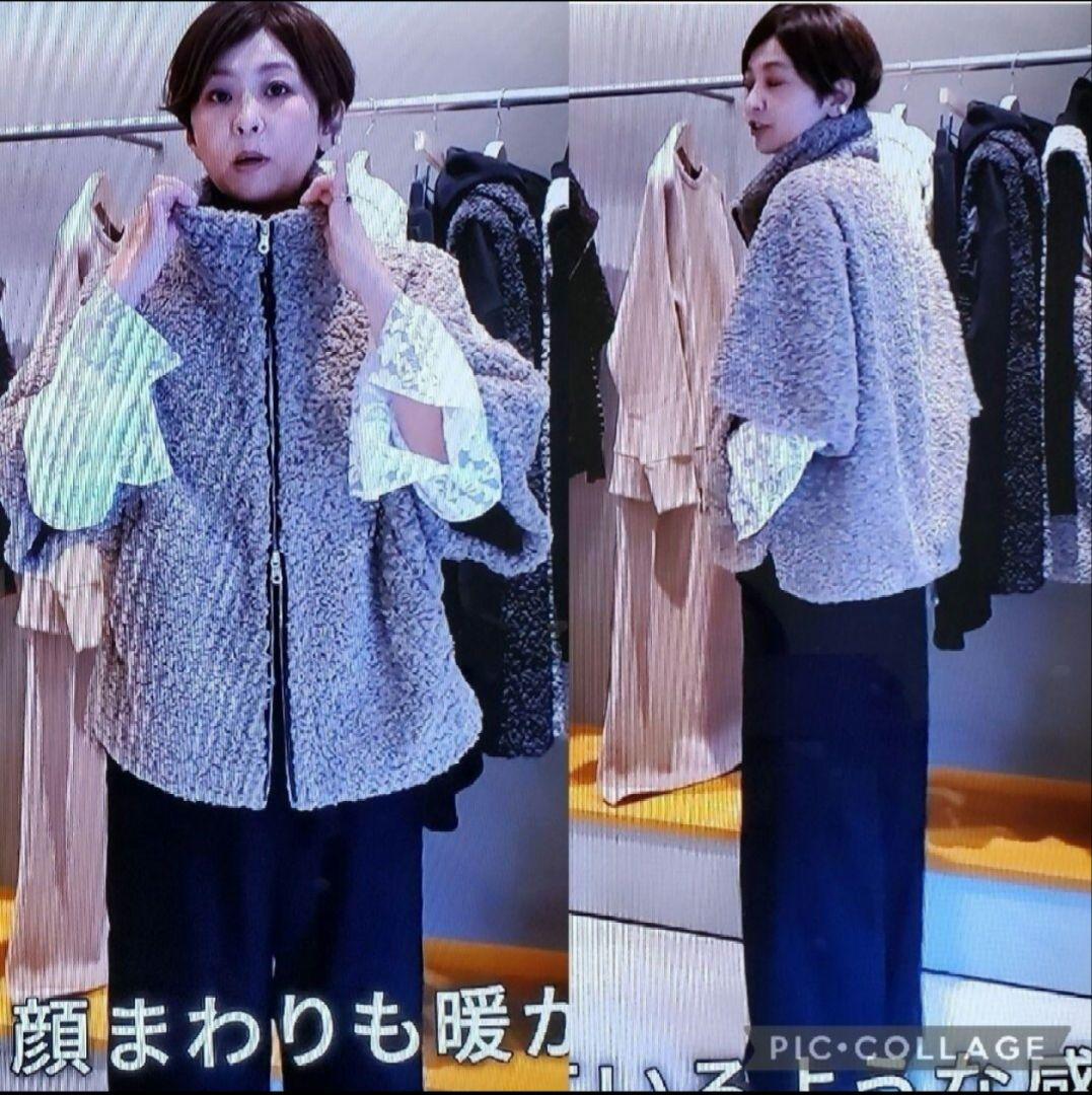 three dots プードルボアポンチョベスト スリードッツ エコファー