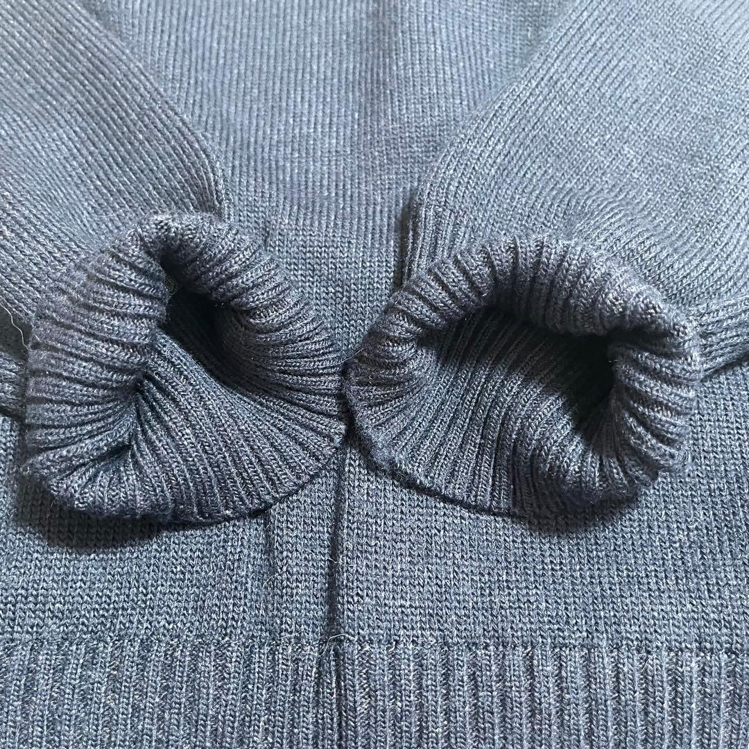 ニューバランス ゴルフウェア ニット セーター L相当 防風防寒 ビッグロゴ